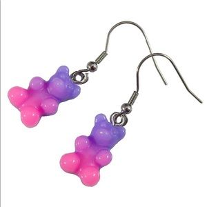 Kawaii Gummy Candy Bear Earrings Pastel